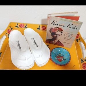 Birkenstock White Kids Flip Flops